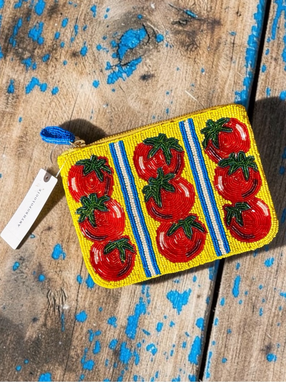 The Fiona Medium Beaded Pouch🍅